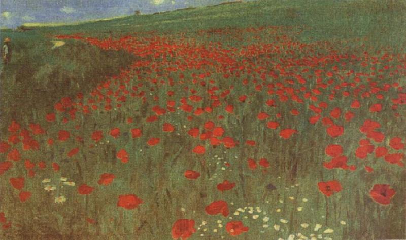 Merse, Pal Szinyei A Field of Poppies Norge oil painting art